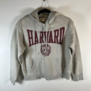 L.O.G.G. Harvard‎ University Grey Hoodie Sweatshirt Pullover Hooded Top Size M